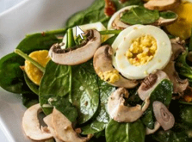 Deviled Egg Spinach Salad
