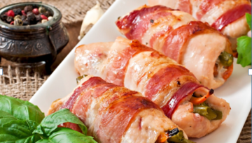 Colorful Bacon-Wrapped Bird Roll-Ups
