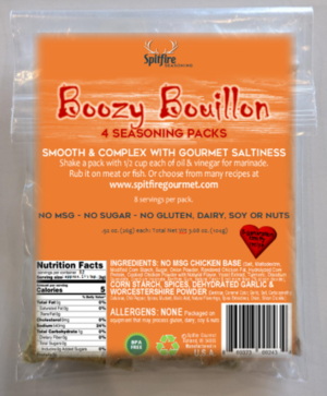 JUST THE PACKS "Boozy Bouillon" Seasoning Packs (4 packs, each makes a recipe for 8)